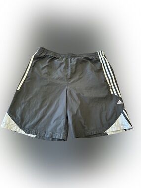 4/$20 - adidas Black Mesh-Lined Athletic Shorts with White Lining